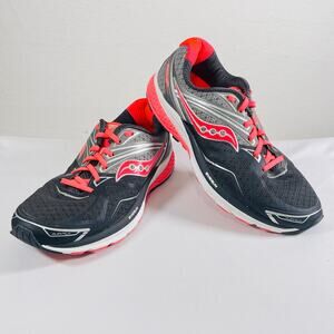 Saucony Running Shoes Everun Ride 9 Women 9.5 Sneakers Gray Pink Gym Trainers